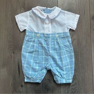 Vintage Good Lad of Philadelphia Easter Embroidered Bunny Carrots 6-9m Romper